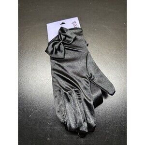Claire's Black Gloves with Bow 10387-9